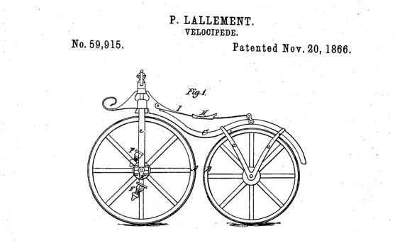 Figure 1 -  Lallement and Carroll’s Velocipede