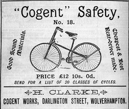 Figure 3 - The original Safety bicycle, with the design principles on which almost all modern bicycles are based