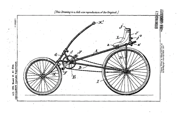 Figure 5 - Figures form Challand’s patent application for recumbent bicycle