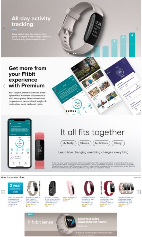Fitbit A plus content example