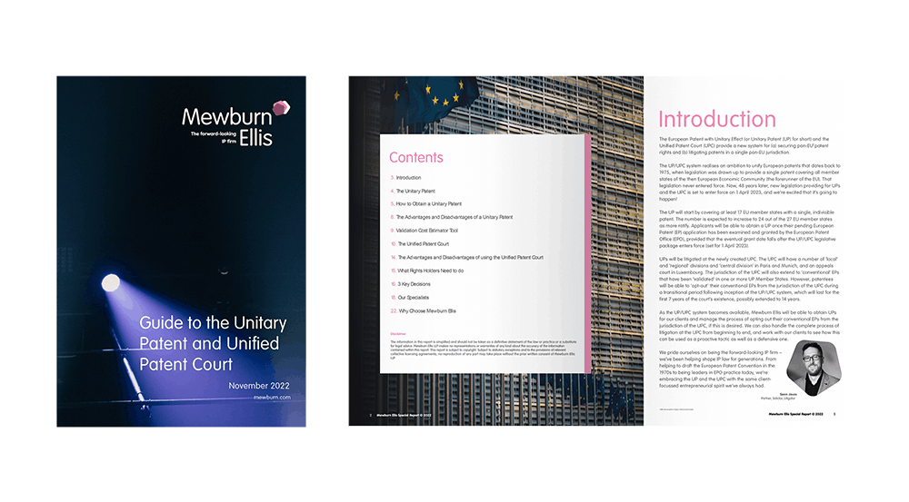 Open pages of Guide to the Unitary Patent and Unified Patent Court