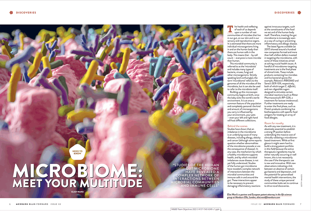 Open page of Microbiome article