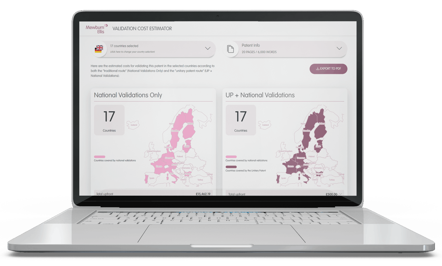 Validations Costs Estimator Mock-Up