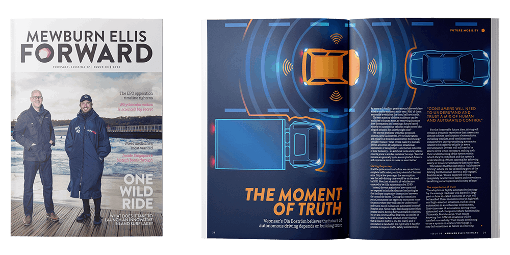 Open pages of Forward Magazine
