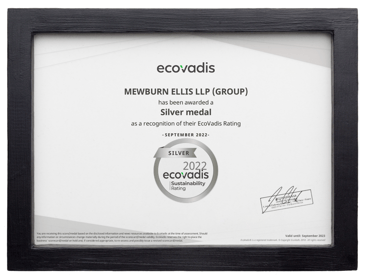 ecovadis certificate