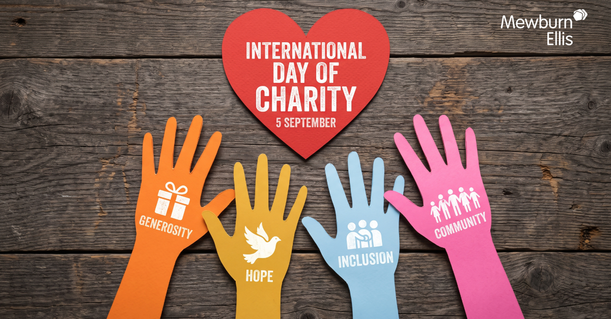 UN International Day of Charity: Mewburn Ellis donates over £1.3 million to support communities since 2020