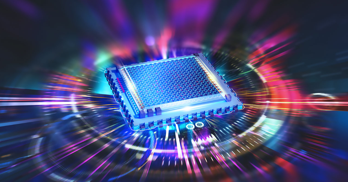 Quantum Computing Processor Motion Blur